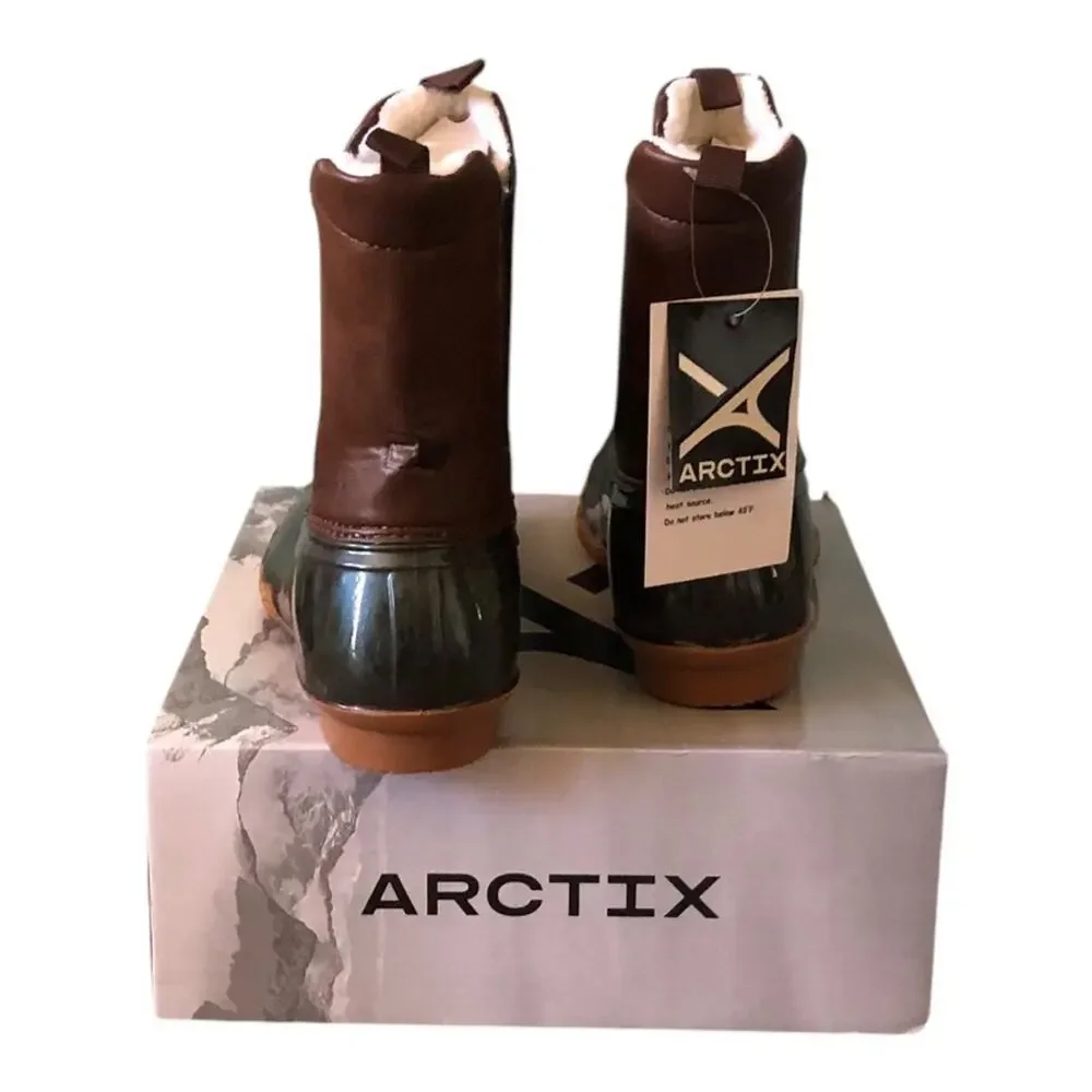 Arctix McKenzie Waterproof Duck Boots Brown Black Pull On Winter Rain Boots 11